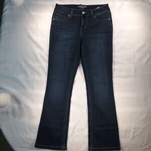 Maurices Mid-Rise Bootcut Jeans Women 6 Short Dark Wash Stretch Denim